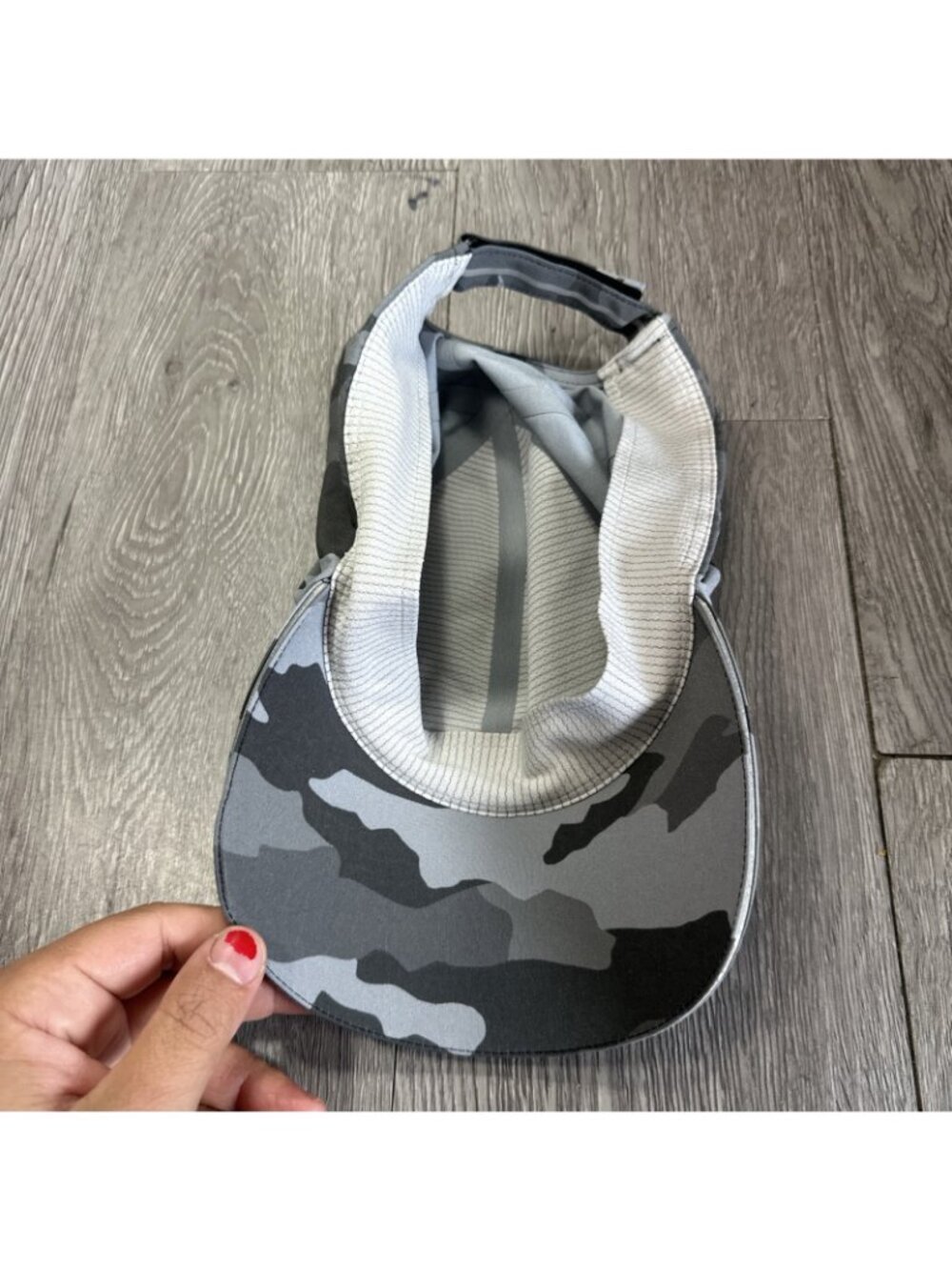 Lululemon Hat Cap Strap Back Camo Gray Hiking Running Outdoors Ladies - Picture 5 of 7